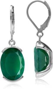 Silvershake Emerald Green Agate Gem Jewel