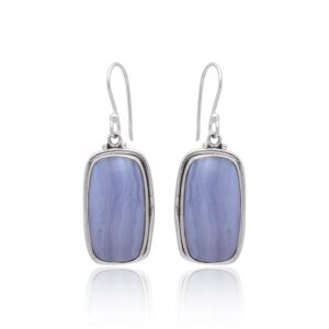 Veracity Jewelry 925 Sterling Silver Agate Studs